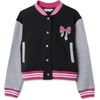 image:imageLands End Girls Varsity Bomber JacketBowBlackGray Heather