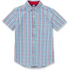 image:imageLands End Kids Short Sleeve Poplin Camp ShirtRedWhiteBlue Plaid