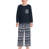 image:imageLands End Kids Soft Jersey Pocket Sleep Top  UltraSoft Cotton Blend TagFree Cozy Fit Fun for Bedtime ComfortClassic Navy Fairisle