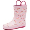 image:imageLands End Kids Waterproof Rain BootsPink Rainbows