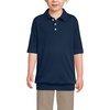 image:imageLands End School Uniform Big Kids Short Sleeve Banded Bottom Polo ShirtClassic Navy