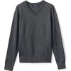 image:imageLands End School Uniform Boys Cotton Modal Fine Gauge VNeck SweaterCoal Heather