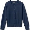 image:imageLands End School Uniform Girls Cotton Modal Cardigan SweaterClassic Navy