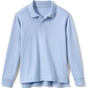 image:imageLands End School Uniform Girls Long Sleeve Feminine Fit Interlock Polo ShirtBlue