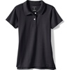 image:imageLands End School Uniform Girls Short Sleeve Feminine Fit Interlock Polo ShirtBlack