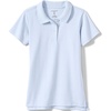 image:imageLands End School Uniform Girls Short Sleeve Feminine Fit Interlock Polo ShirtBlue