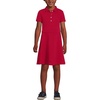 image:imageLands End School Uniform Girls Short Sleeve Interlock Polo DressRed