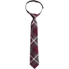 image:imageLands End School Uniform Kids Pre Tied TieBurgundyGray Plaid