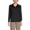 image:imageLands End School Uniform Womens Long Sleeve Feminine Fit Rapid Dry Polo ShirtBlack