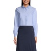 image:imageLands End School Uniform Womens Long Sleeve Oxford Dress ShirtBlue