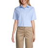 image:imageLands End School Uniform Womens No Gape Short Sleeve Stretch ShirtLight Sea Blue