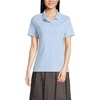 image:imageLands End School Uniform Womens Short Sleeve Feminine Fit Interlock Polo ShirtBlue