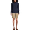 image:imageLands End School Uniform Young Womens Lightweight Fleece Quarter Zip PulloverClassic Navy