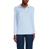 image:imageLands End School Uniform Young Womens Long Sleeve Mesh Polo ShirtBlue