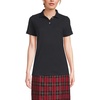image:imageLands End School Uniform Young Womens Short Sleeve Mesh Polo ShirtBlack