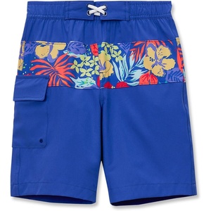 image:imageLands End Boys Chlorine Resistant Cargo Long Board ShortTropical FloralDazzling Blue