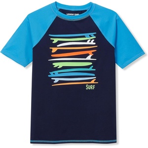 image:imageLands End Boys Husky Short Sleeve UPF 50 Sun Protection Rash GuardSurfDeep Sea Navy