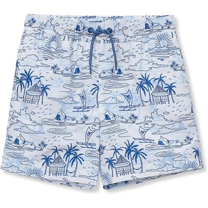 image:imageLands End Boys Print Swim TrunksBlue Palm Island