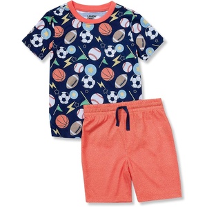image:imageLands End Boys Short Sleeve Tee and Shorts Pajama SetSportsPapaya