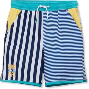 image:imageLands End Boys Stretch Hydroliner Sport Swim TrunkBlue Multi Stripe