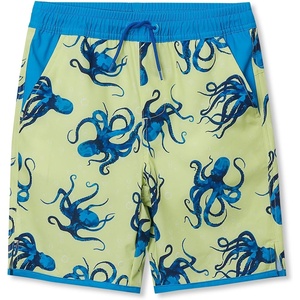 image:imageLands End Boys Stretch Hydroliner Sport Swim TrunkOctopusSunny Lime