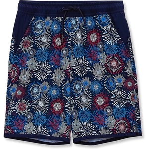 image:imageLands End Boys Stretch Hydroliner Sport Swim TrunkRedWhiteBlue Fireworks