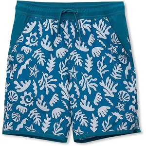 image:imageLands End Boys Stretch Hydroliner Sport Swim TrunkSea LifeTeal