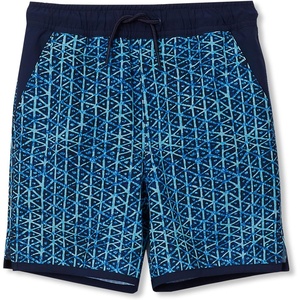 image:imageLands End Boys Stretch Hydroliner Sport Swim TrunkTropical TikiDark Blue