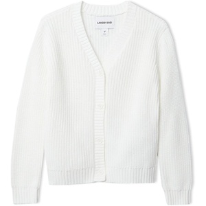 image:imageLands End Girls Button Front Knit CardiganIvory