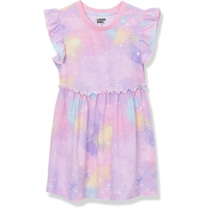 image:imageLands End Girls Gathered Waist Tunic TopBubble Gum Galaxy