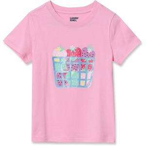 image:imageLands End Girls Graphic TeeStrawberry TreatPink