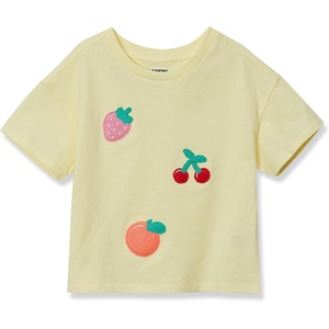 image:imageLands End Girls Meet and Greet Pocket TeeFruitPale Yellow