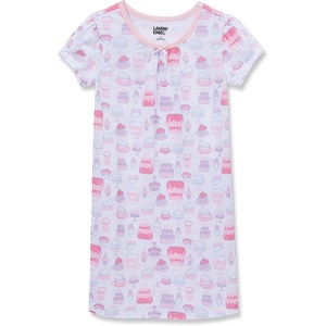 image:imageLands End Girls Short Sleeve NightgownPinkBirthday Fun