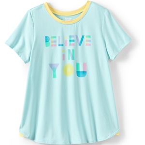 image:imageLands End Girls Short Sleeve Performance TeeAqua Ice Believe You