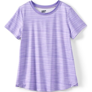 image:imageLands End Girls Short Sleeve Performance TeeLavender Mist Space Dye