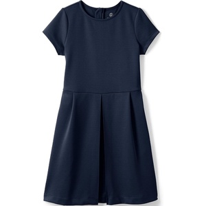 image:imageLands End Girls Short Sleeve Ponte DressClassic Navy