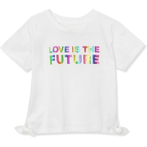 image:imageLands End Girls Short Sleeve Side Tie Graphic TeeLove is the Future