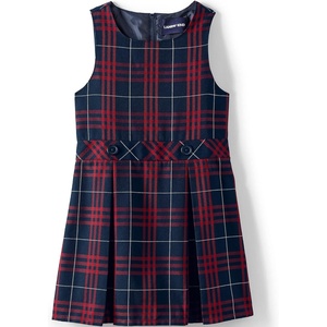 image:imageLands End Girls Uniform Plaid JumperClassic Navy Large Plaid