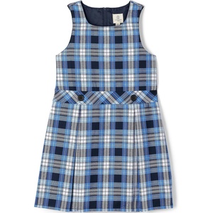 image:imageLands End Girls Uniform Plaid JumperClear Blue Plaid