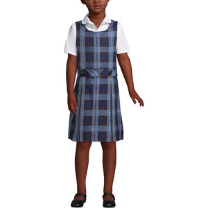 image:imageLands End Girls Uniform Plaid JumperFrench Blue Plaid