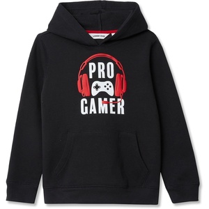 image:imageLands End Kids Fleece Pullover HoodieGamer RedBlack
