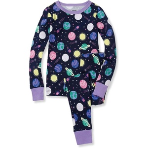image:imageLands End Kids Pattern Snug Fit Pajama SetColorful Galaxy Print