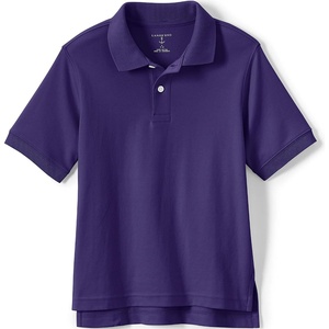image:imageLands End Kids School Uniform Polo  100 Cotton Comfort that Lasts All Year EasyCare Short SleeveDeep Purple