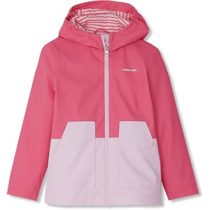 image:imageLands End Kids Water Resistant Hooded Slicker Rain JacketHot PinkCherry Blossom