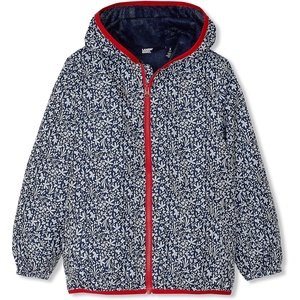 image:imageLands End Kids Waterproof Rain JacketNavyWhite Ditsy Floral