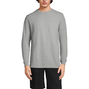 image:imageLands End Mens Long Sleeve Uniform TShirtGray Heather