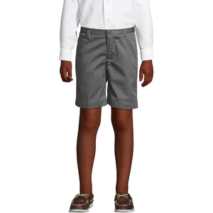 image:imageLands End School Uniform Boys Plain Front Blend Chino ShortsArctic Gray