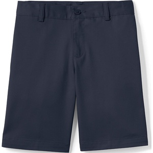 image:imageLands End School Uniform Boys Plain Front Blend Chino ShortsClassic Navy