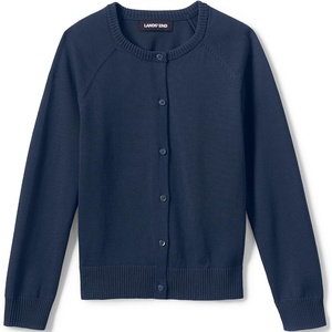 image:imageLands End School Uniform Girls Cotton Modal Cardigan SweaterClassic Navy