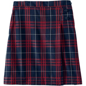 image:imageLands End School Uniform Girls Solid Aline Skirt Below the KneeClassic Navy Large Plaid